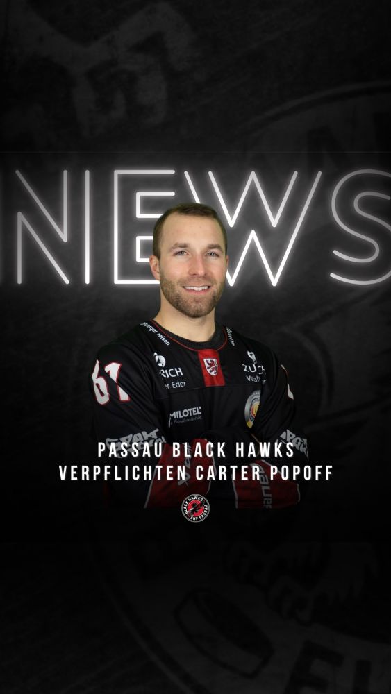 Transfer Coup: Black Hawks holen Carter Popoff in die Dreiflüsse Stadt zurück